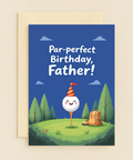 Par Perfect Golf Ball Birthday Card for Father Dad Party Hat product image