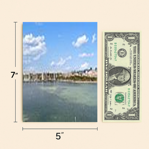 Funny Birthday Card Beach Waves Pun Tide Amazing Illustrated - Size