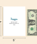 Funny Greeting Card with Airplane Joke - Size