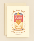 Get Well Card Cute Chicken Soup Design - Front