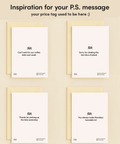 P.S. back of card examples
