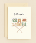 baseball theme thanks card