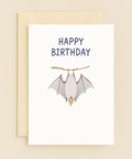 bat with party hat birthday card
