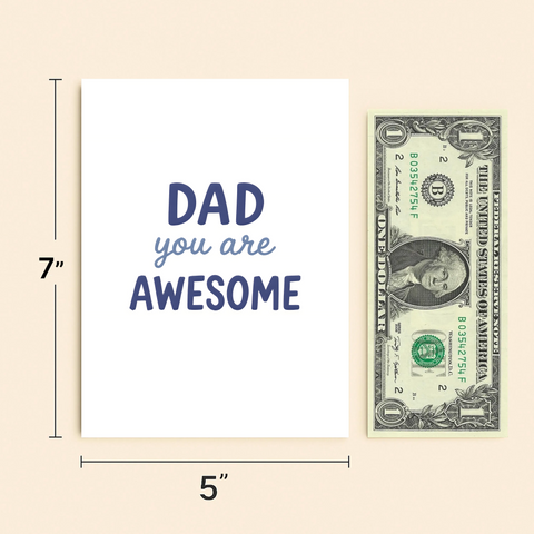 Funny Dad Greeting Card Bold Modern Typography - Size