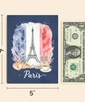Paris Greeting Card Modern Eiffel Tower Illustration - Size
