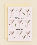 be my valen tini cocktail card