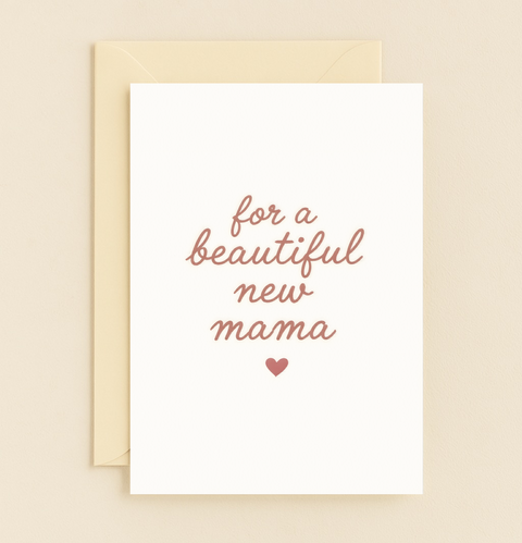 beautiful new mama heart card