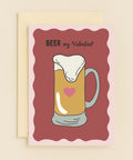 beer my valentine mug card