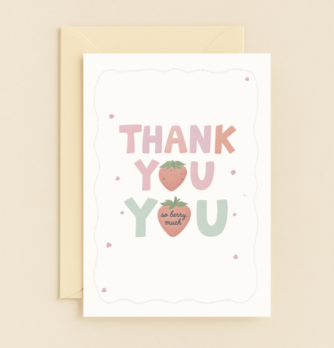 berry much thank you card