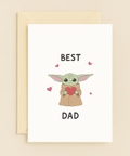 best dad cute alien card