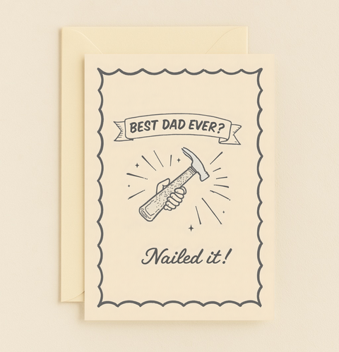 best dad ever nailed it hammer card