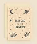 best dad in the universe space card