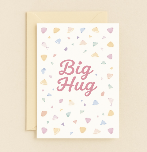 big hug pastel confetti card
