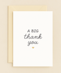big thank you card with heart