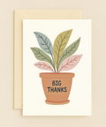 big thanks plant pot card