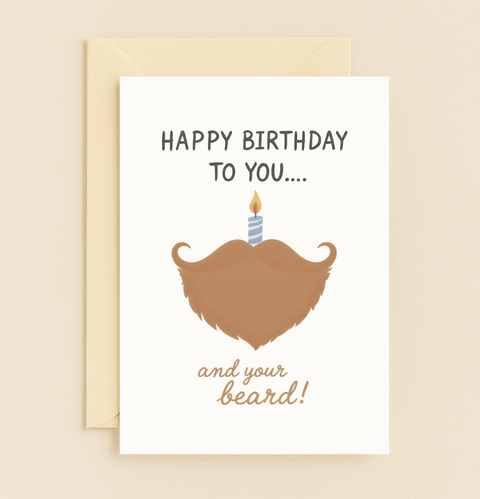 birthday beard celebration card