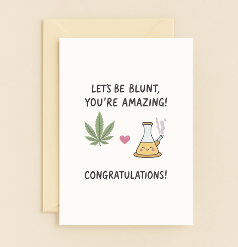 bluntly amazing congratulations card