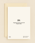 Back of Cute Australian Animals Greeting Card with P.S. message