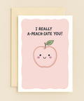 Funny Appreciation Card Cute Peach Illustration - Front