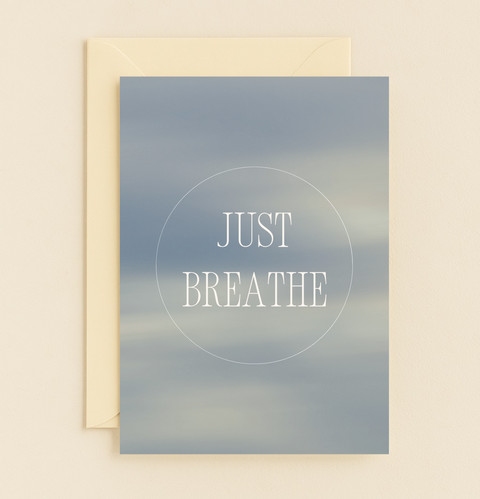 Mindfulness Greeting Card Soothing Sky Theme - Front
