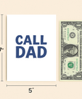 Funny Dad Greeting Card Simple Blue Design - Size