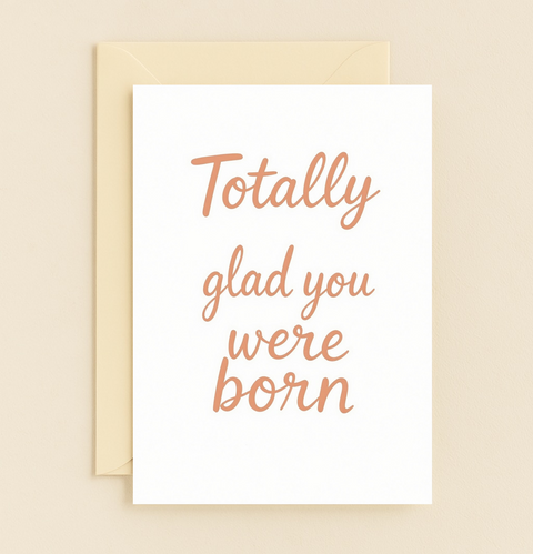 Funny Birthday Card Modern Handwritten Design - Front