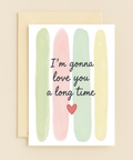 Romantic Greeting Card Cute Heart Design - Front