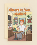 Cheers to You Mother Funny Coffee Kitchen Georgia Beanie Card product image