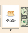 Funny Pancake Greeting Card Cute Illustrated Design - Size