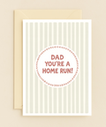 Funny Dad Greeting Card Baseball Theme Birthday Card - Front