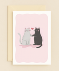 cat couple love card