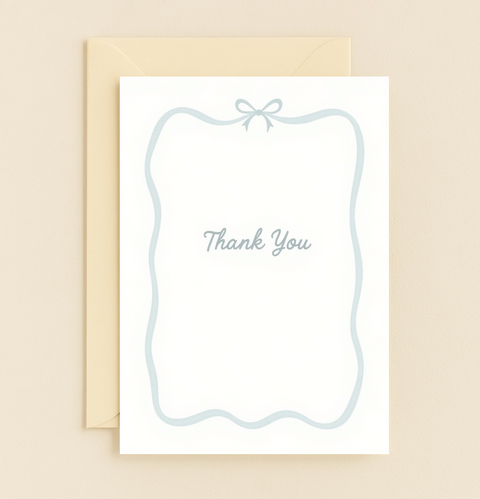 Thank You Greeting Card with Elegant Border - Front