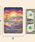 San Francisco Greeting Card Colorful Modern Design - Size