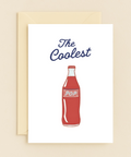 Funny Greeting Card with Retro Soda Bottle Design - Front