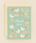 charming bird thank you card