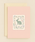 charming floral bunny card