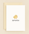 cheeky cute bird greeting card