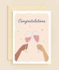 cheers with wine glasses card