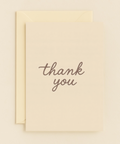 chic handwritten thank you card