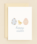 chick and eggs happy card