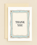 classic border thank you card