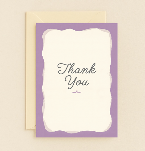 classic thank you card elegant design