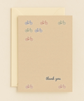 colorful bicycle thank you card