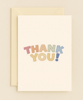 colorful block letters thank you card