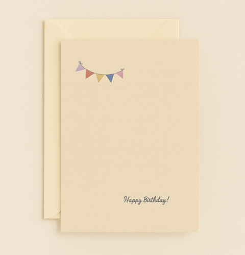 colorful bunting birthday card
