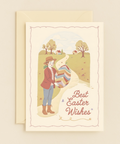 colorful egg countryside card