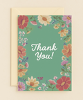 colorful floral thank you card
