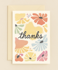 colorful flowers thank you card