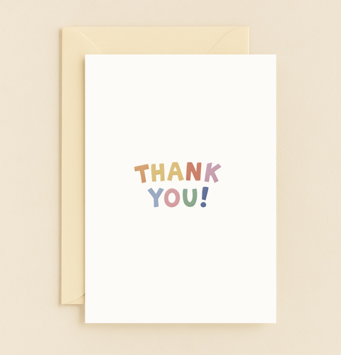 colorful thank you card