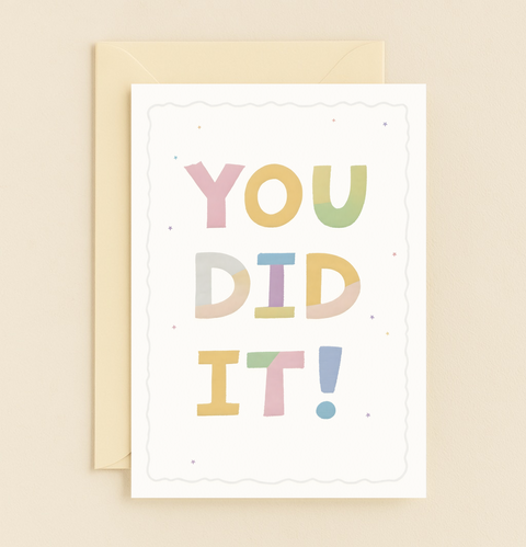 colorful you did it card